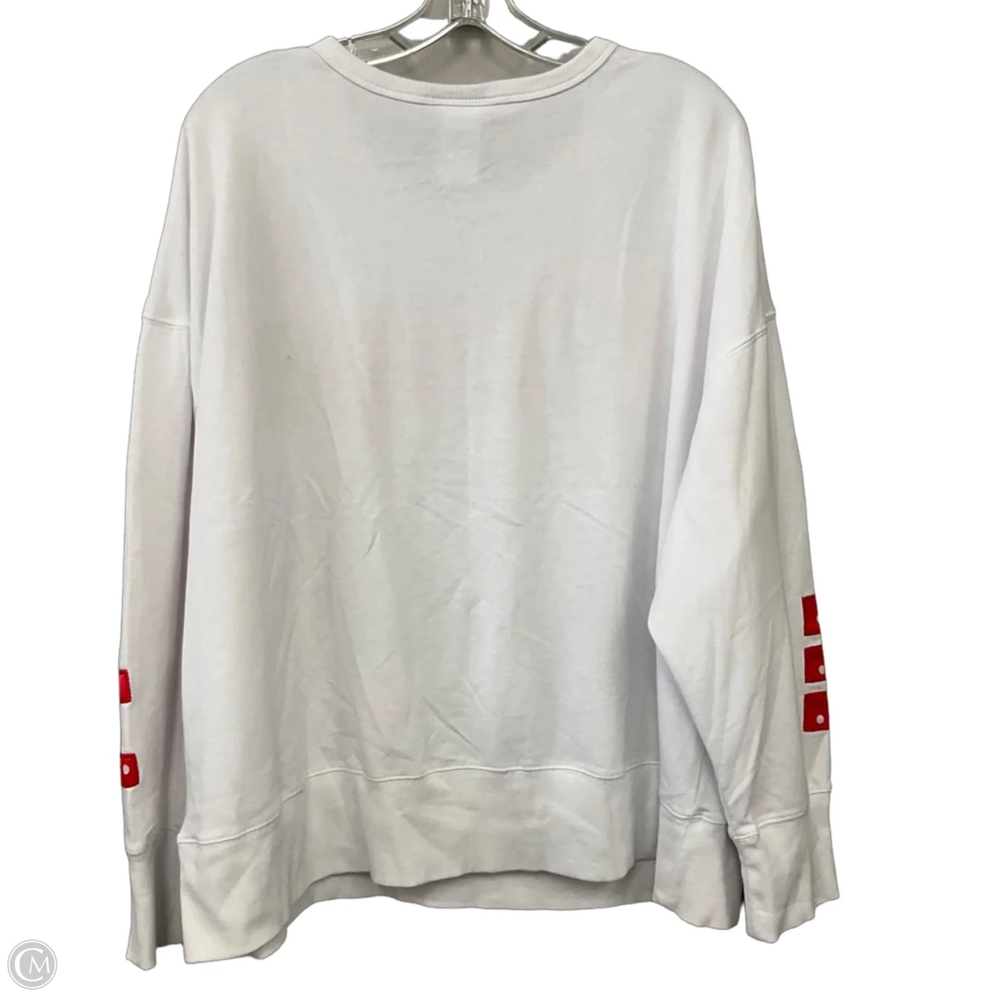 Top Long Sleeve By Disney In Red & White, Size: 2x