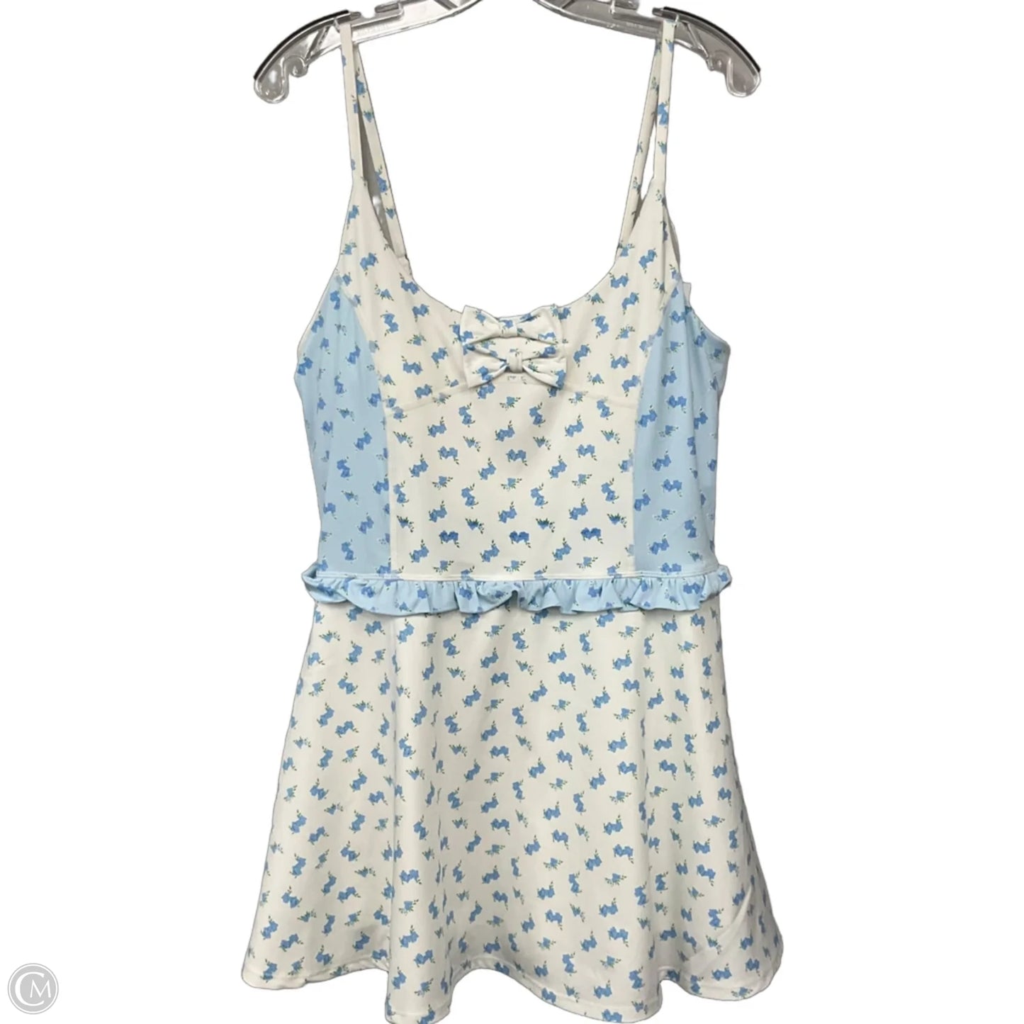 Athletic Dress By Cmc In Blue & White, Size: L