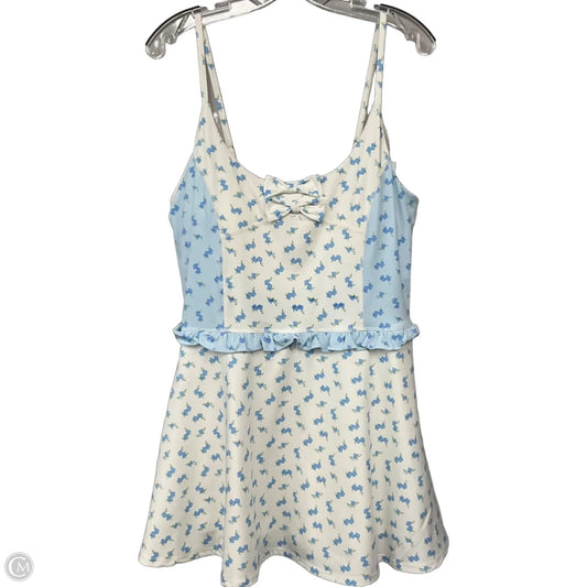 Athletic Dress By Cmc In Blue & White, Size: L