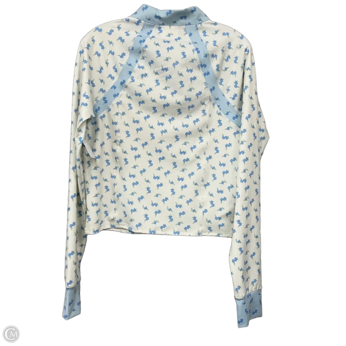 Athletic Jacket By Cmc In Blue & White, Size: L
