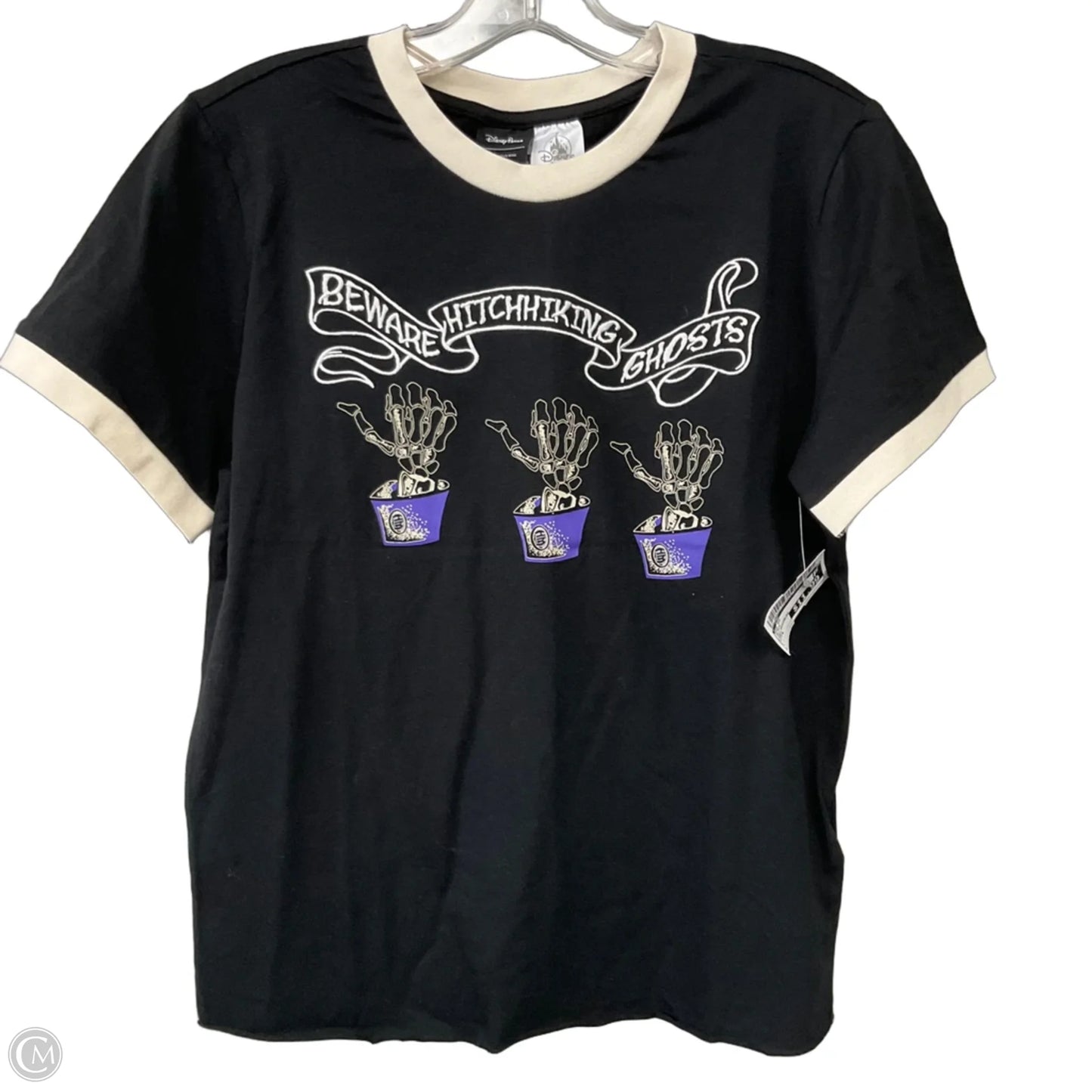 Top Short Sleeve By Cmc In Black, Size: L
