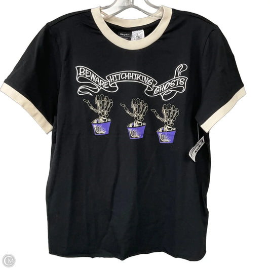 Top Short Sleeve By Cmc In Black, Size: L