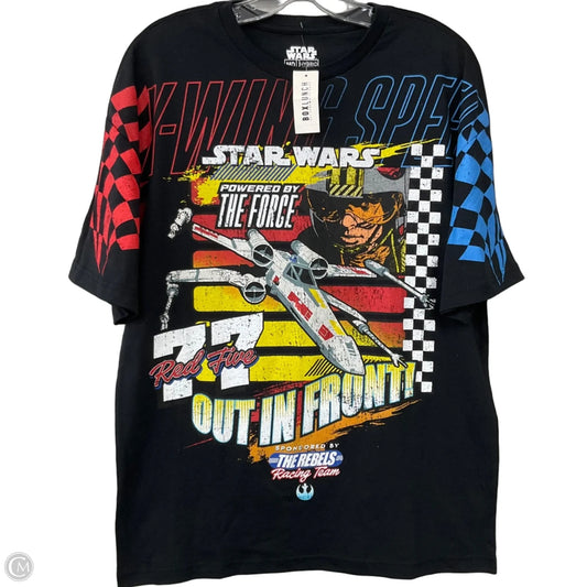 Top Short Sleeve By Disney In Black, Size: M