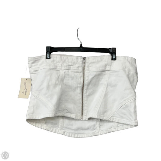 Top Sleeveless By Universal Thread In White Denim, Size: 16