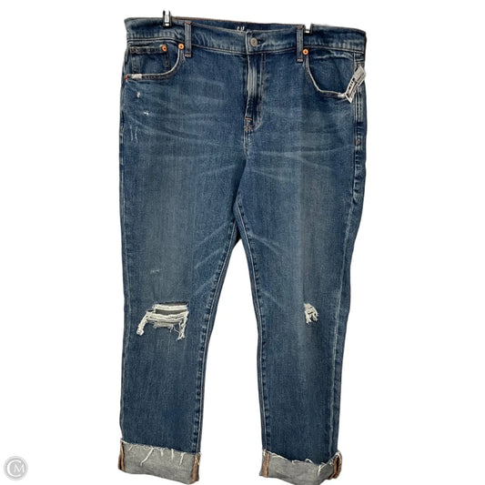Jeans Straight By Gap In Blue Denim, Size: 12
