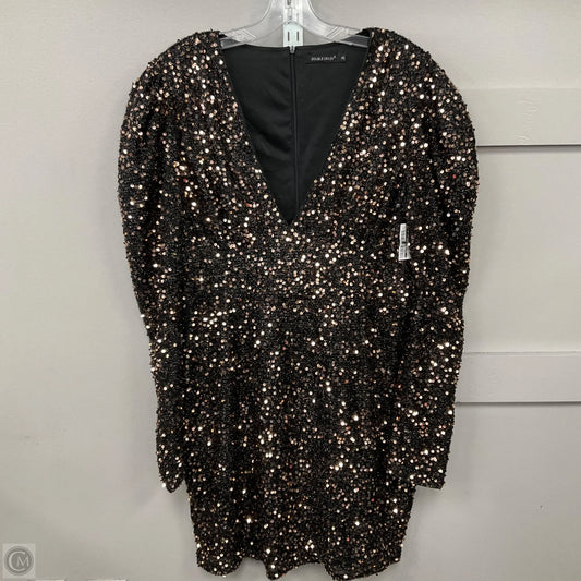 Dress Party Short By Clothes Mentor In Gold, Size: Xxl