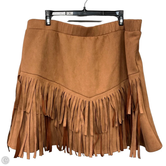 Skirt Mini & Short By Shein In Brown, Size: 3x