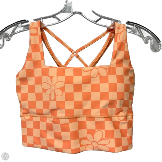 Athletic Bra By Pink Lily In Orange, Size: M