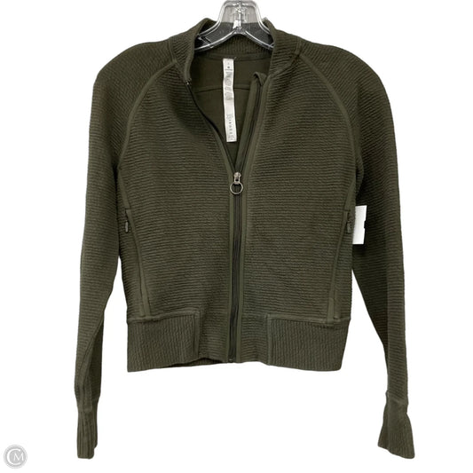 Athletic Jacket By Lululemon In Green, Size: 2