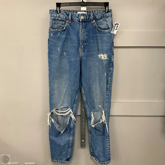 Jeans Straight By Zara In Blue Denim, Size: 2