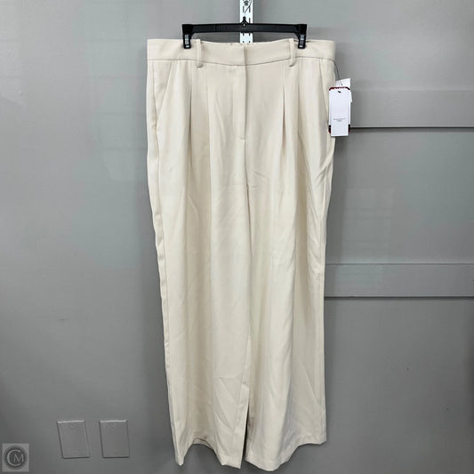 Pants Wide Leg By French Connection In Cream, Size: Xl