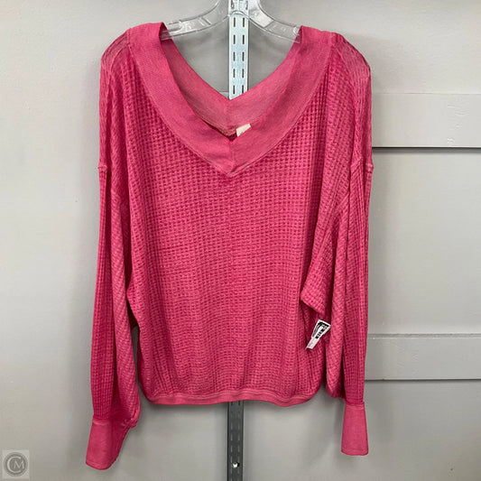 Top Long Sleeve By We The Free In Pink, Size: S