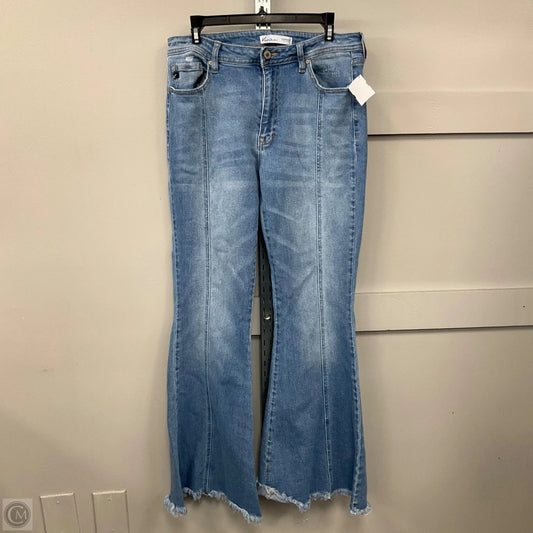 Jeans Flared By Kancan In Blue Denim, Size: 10