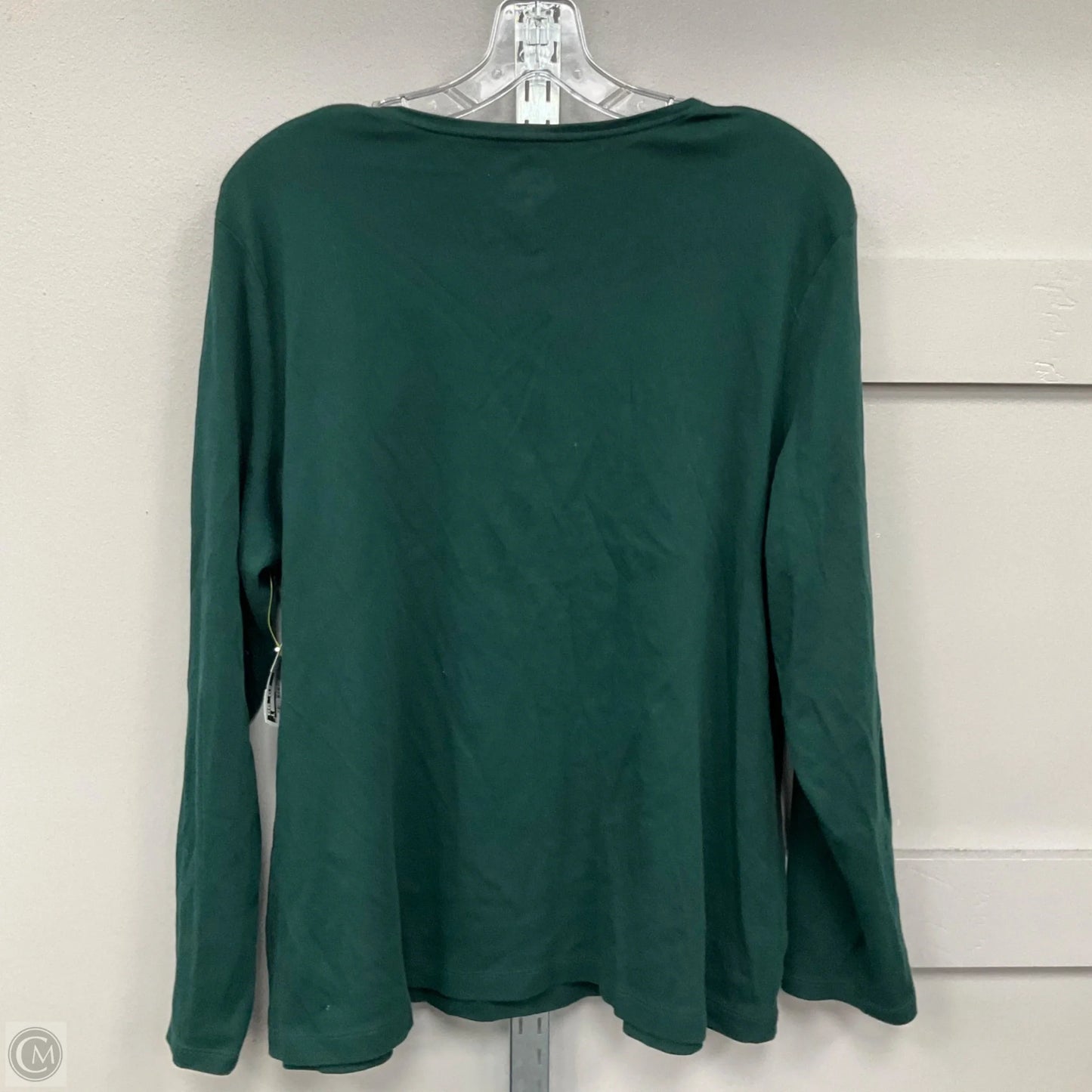 Top Long Sleeve Basic By Croft And Barrow In Green, Size: 2x