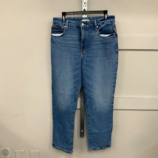 Jeans Straight By Good American In Blue Denim, Size: 8