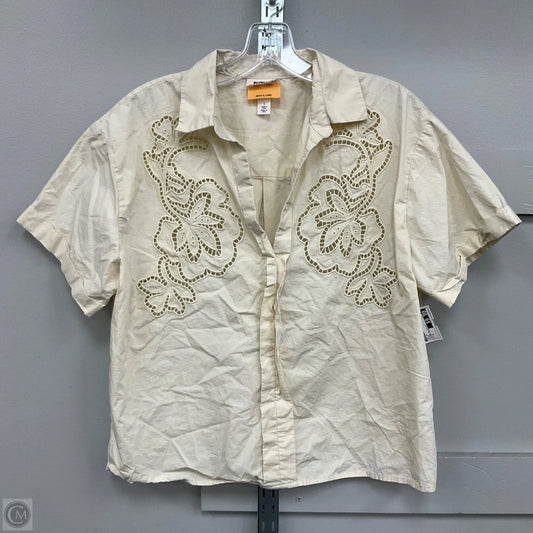 Top Short Sleeve By Target In Beige, Size: S