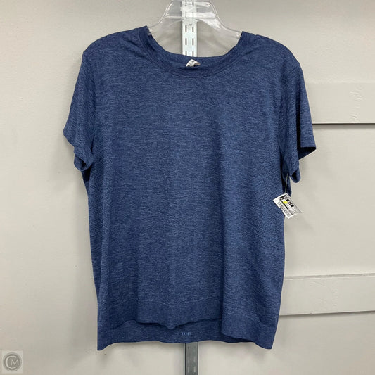 Athletic Top Short Sleeve By Lululemon In Blue, Size: 12