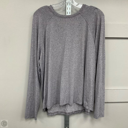 Athletic Top Long Sleeve Crewneck By Lululemon In GreyPurple, Size: 14