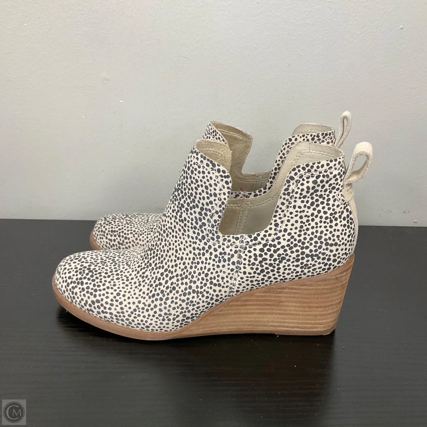 Boots Ankle Flats By Toms In Polkadot Pattern, Size: 7