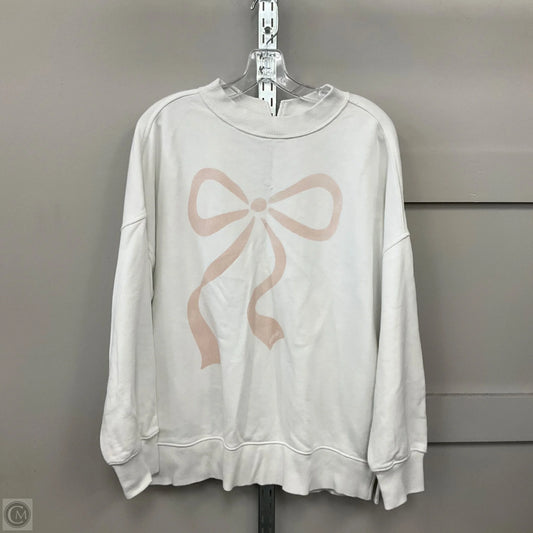 Sweatshirt Crewneck By Aerie In White, Size: M