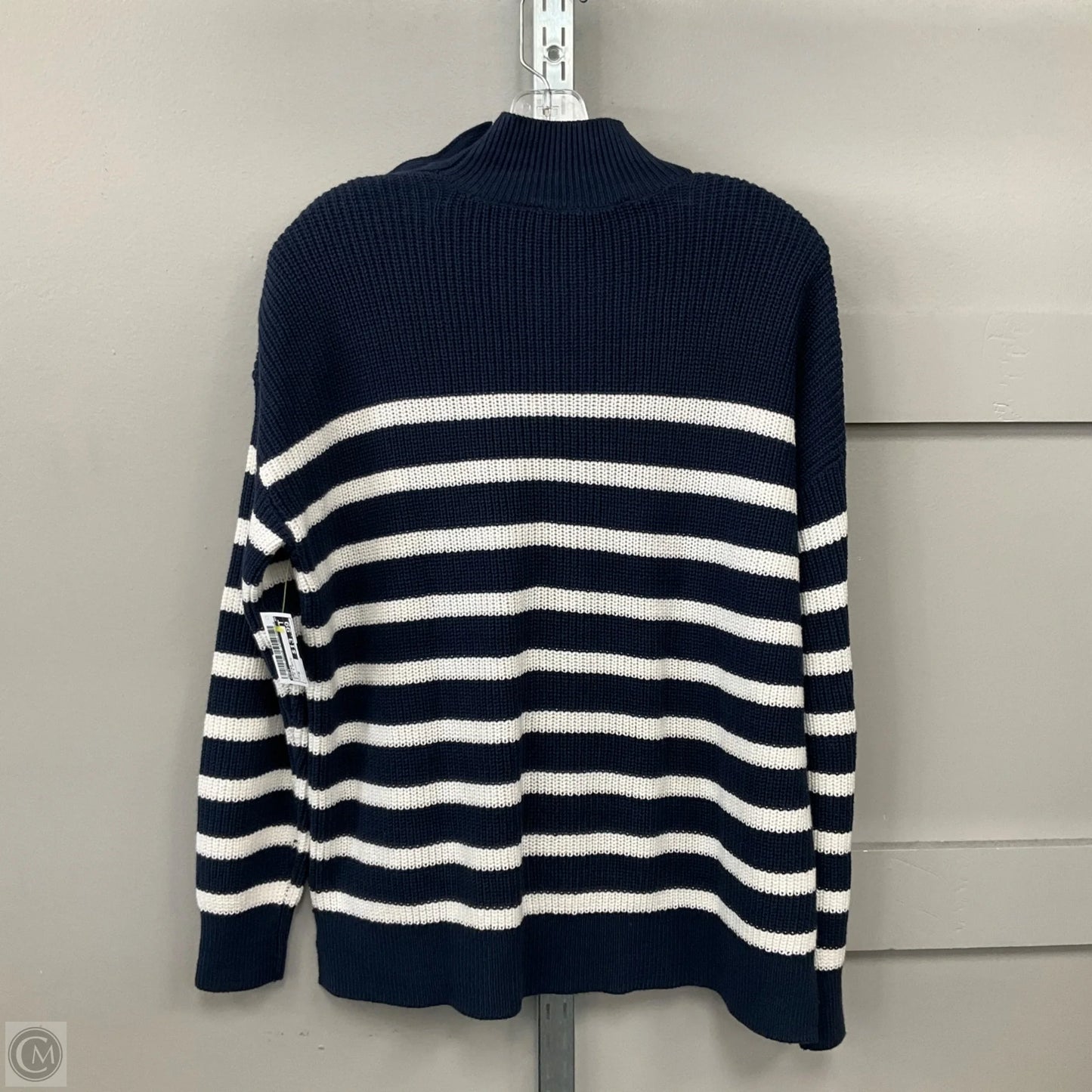 Sweater By Loft In Blue & White, Size: M