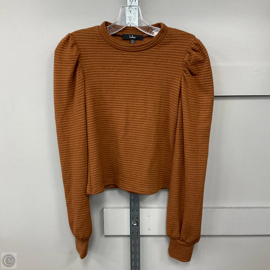 Top Long Sleeve By Lulus In Orange, Size: Xs