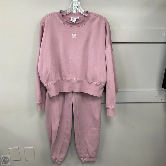 Pants Set 2pc By Adidas In Pink, Size: Xs