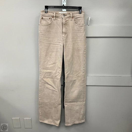 Jeans Straight By Abercrombie And Fitch In Tan Denim, Size: 00