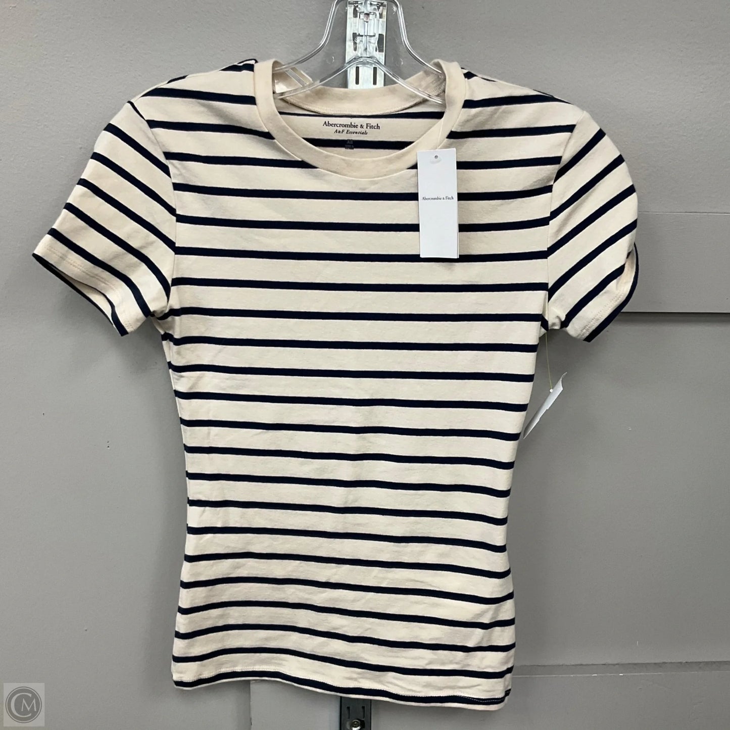 Top Short Sleeve Basic By Abercrombie And Fitch In Striped Pattern, Size: Xs