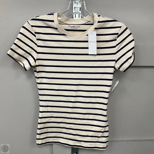 Top Short Sleeve Basic By Abercrombie And Fitch In Striped Pattern, Size: Xs