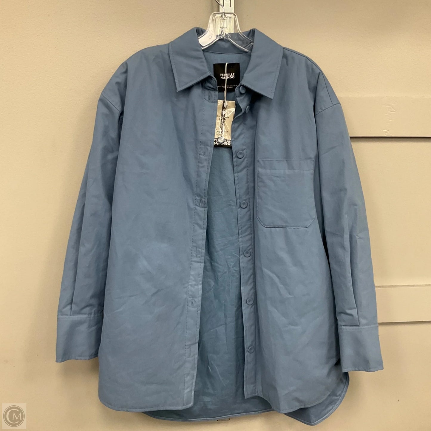 Jacket Shirt By Pernille x Mango In Blue, Size: 6