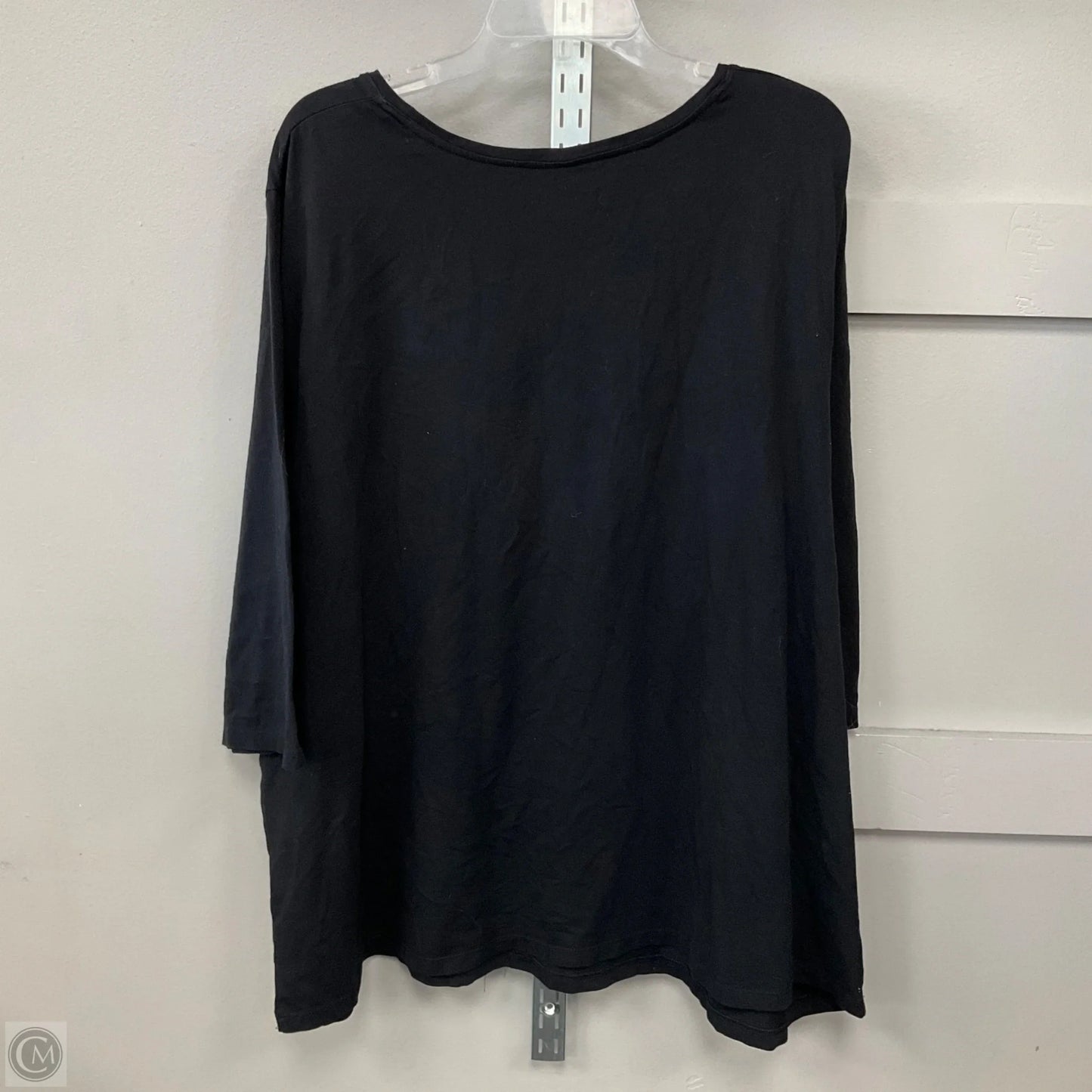 Top 3/4 Sleeve By Catherines In Black, Size: 3x