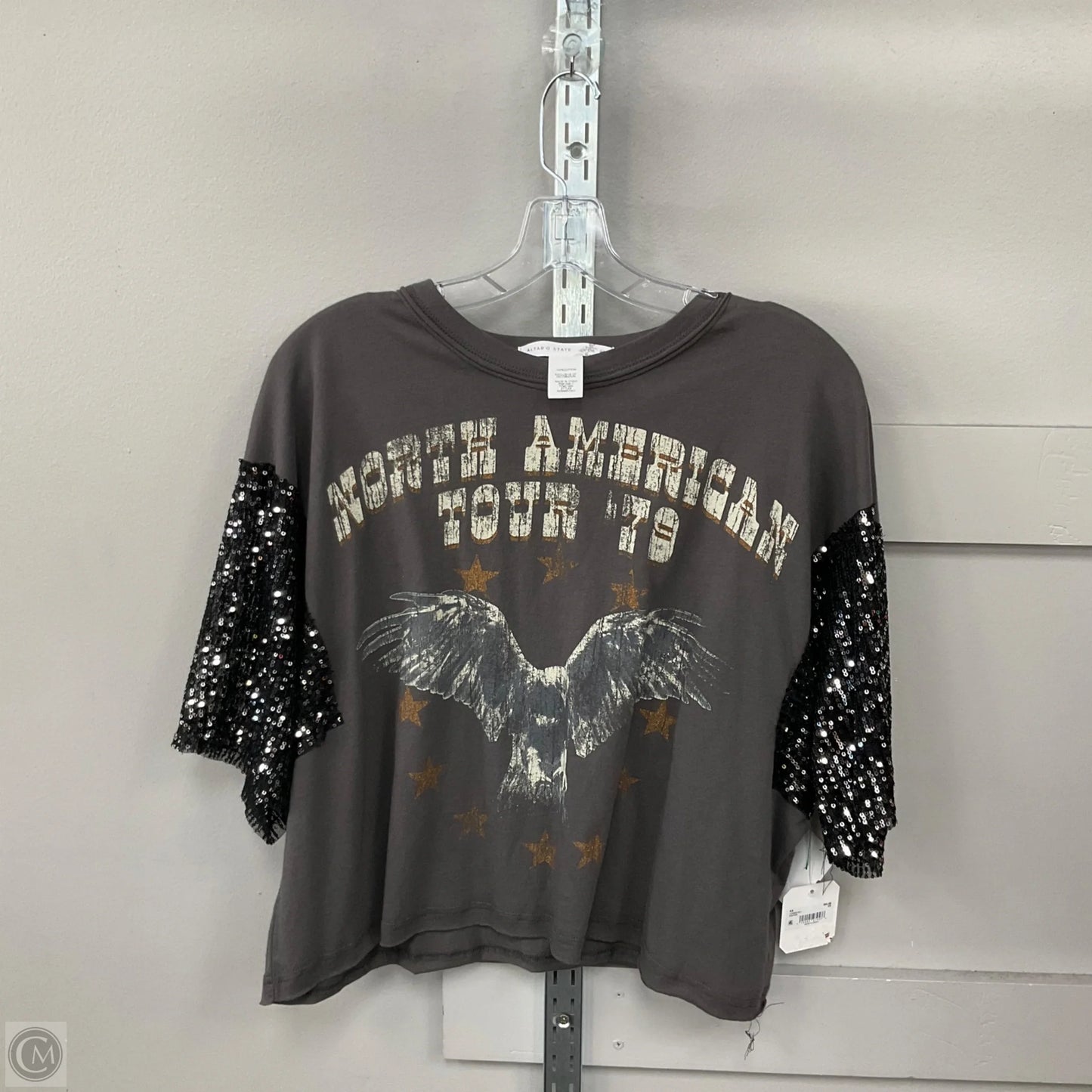 Top Short Sleeve By Altard State In Grey, Size: Xs
