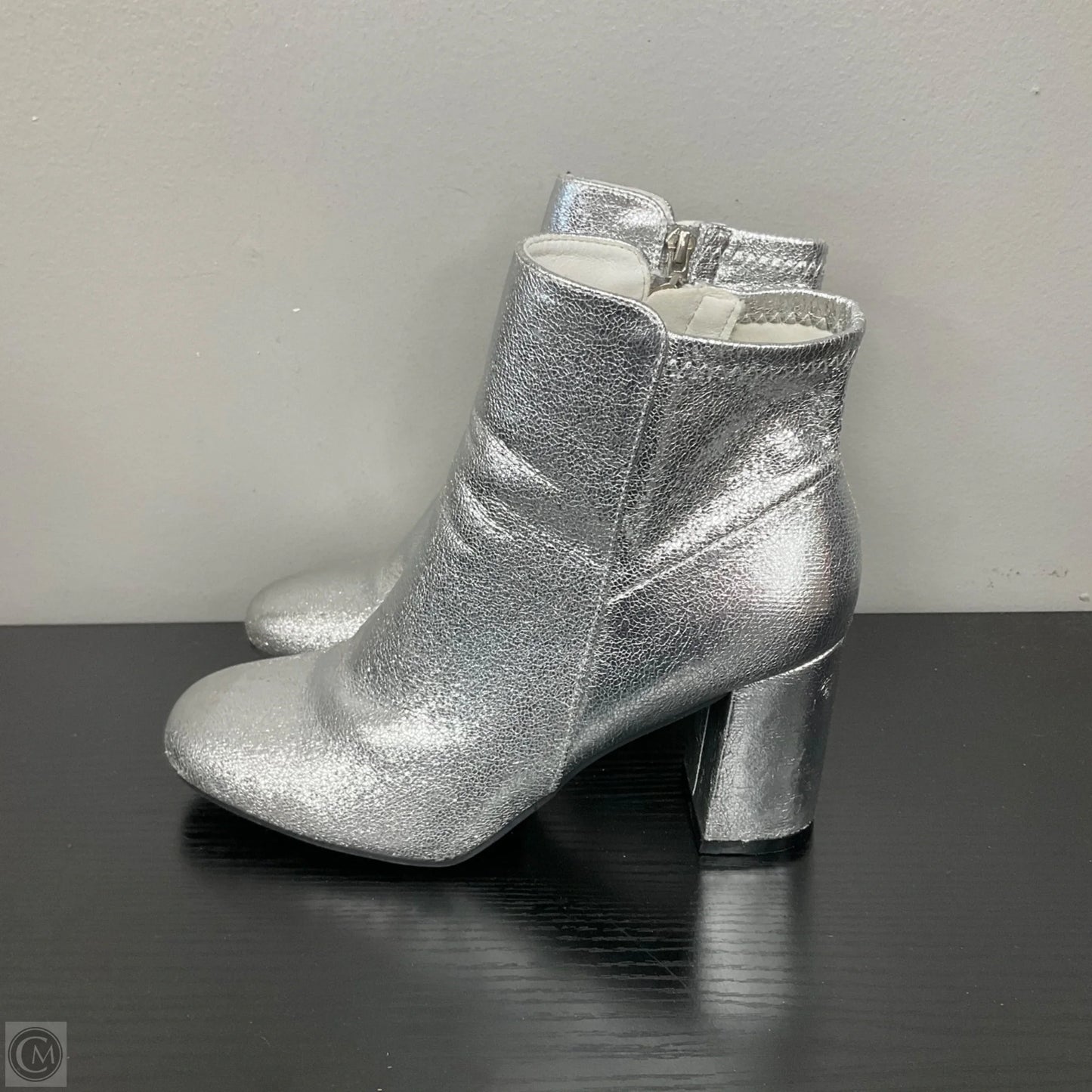 Boots Ankle Flats By Mia In Silver, Size: 6.5