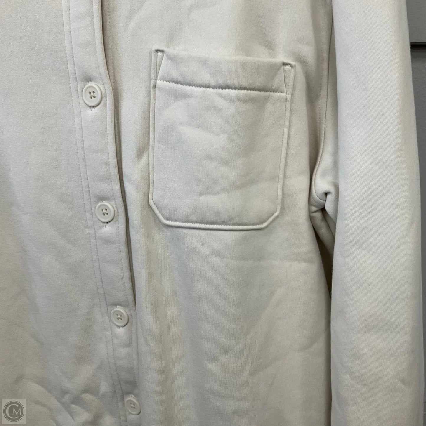 Jacket Shirt By Gap In Cream, Size: S