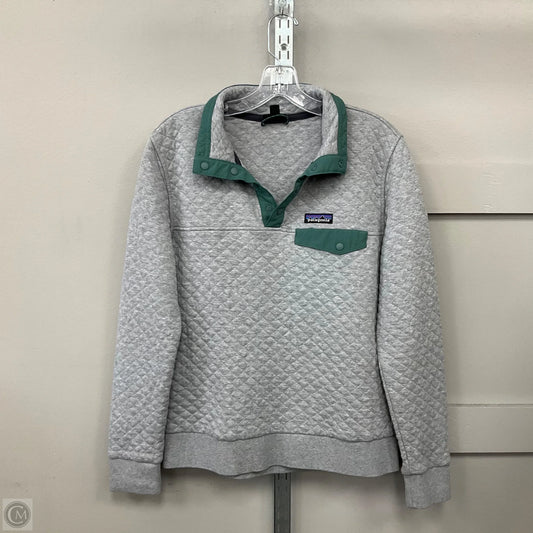 Jacket Fleece By Patagonia In Grey, Size: M