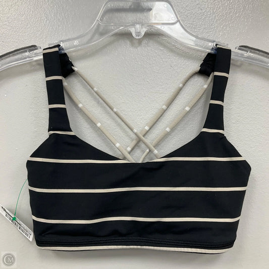 Athletic Bra By Lululemon In Black & White, Size: 2