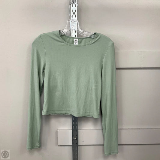 Top Long Sleeve Basic By Yogalicious In Green, Size: M