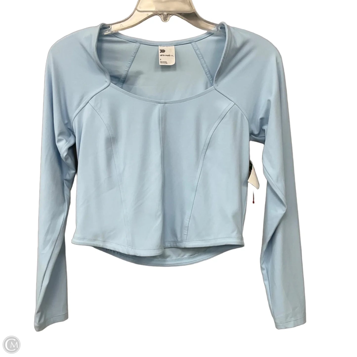 Athletic Top Long Sleeve Crewneck By All In Motion In Blue, Size: S