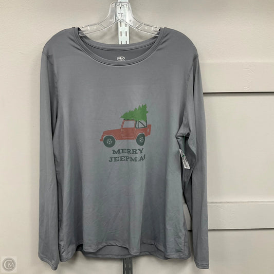 Top Long Sleeve By Athletic Works In Grey, Size: Xl