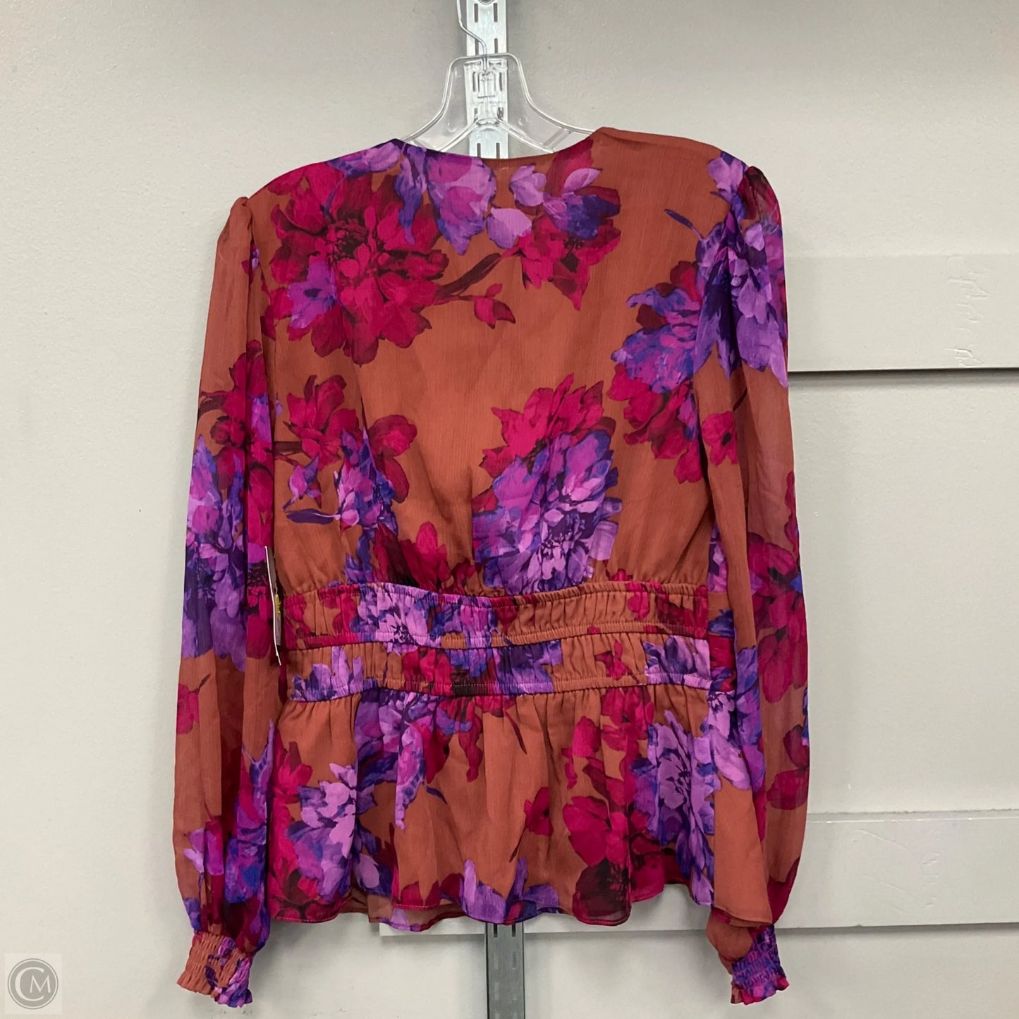 Top Long Sleeve By Sofia By Sofia Vergara In Orange & Purple, Size: S