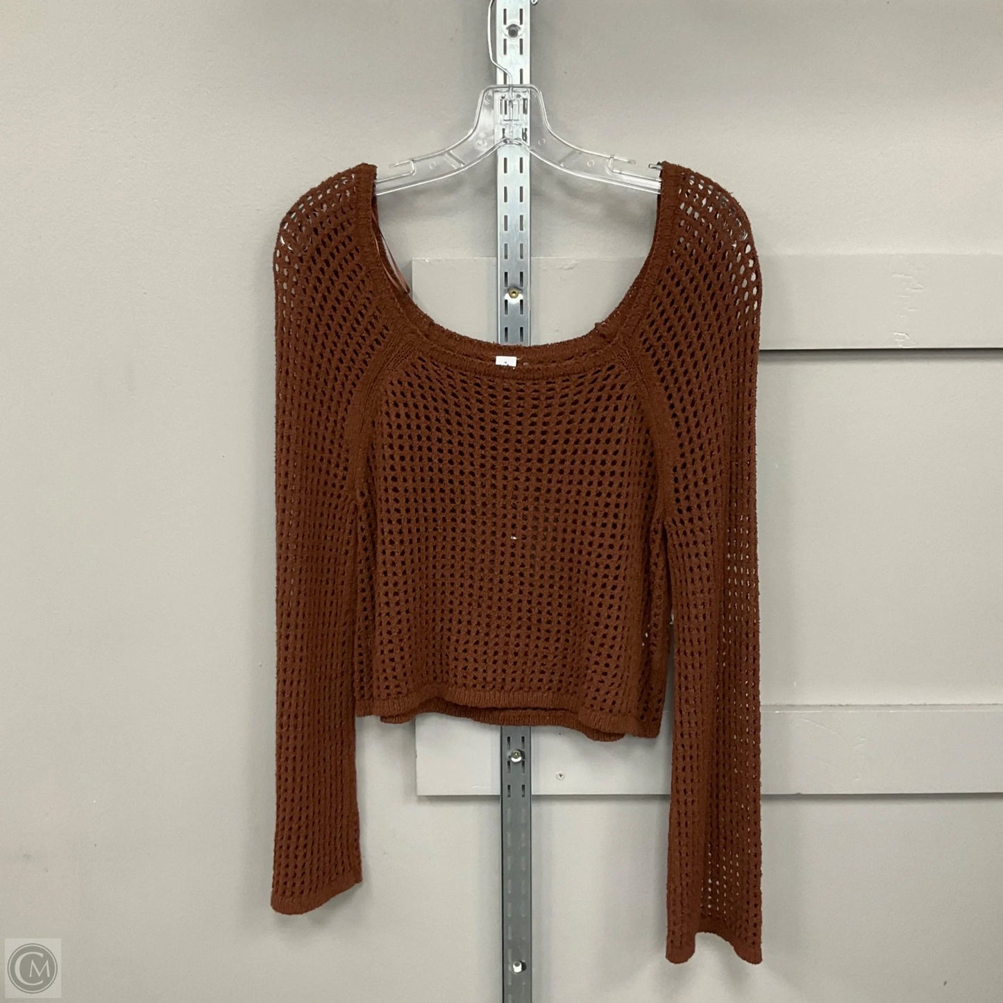 Top Long Sleeve By Old Navy In Brown, Size: M