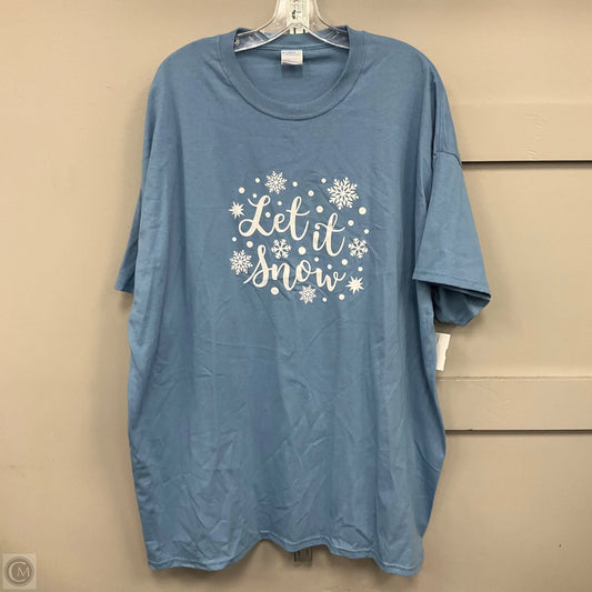 Top Short Sleeve By Port & Company In Blue, Size: 3x