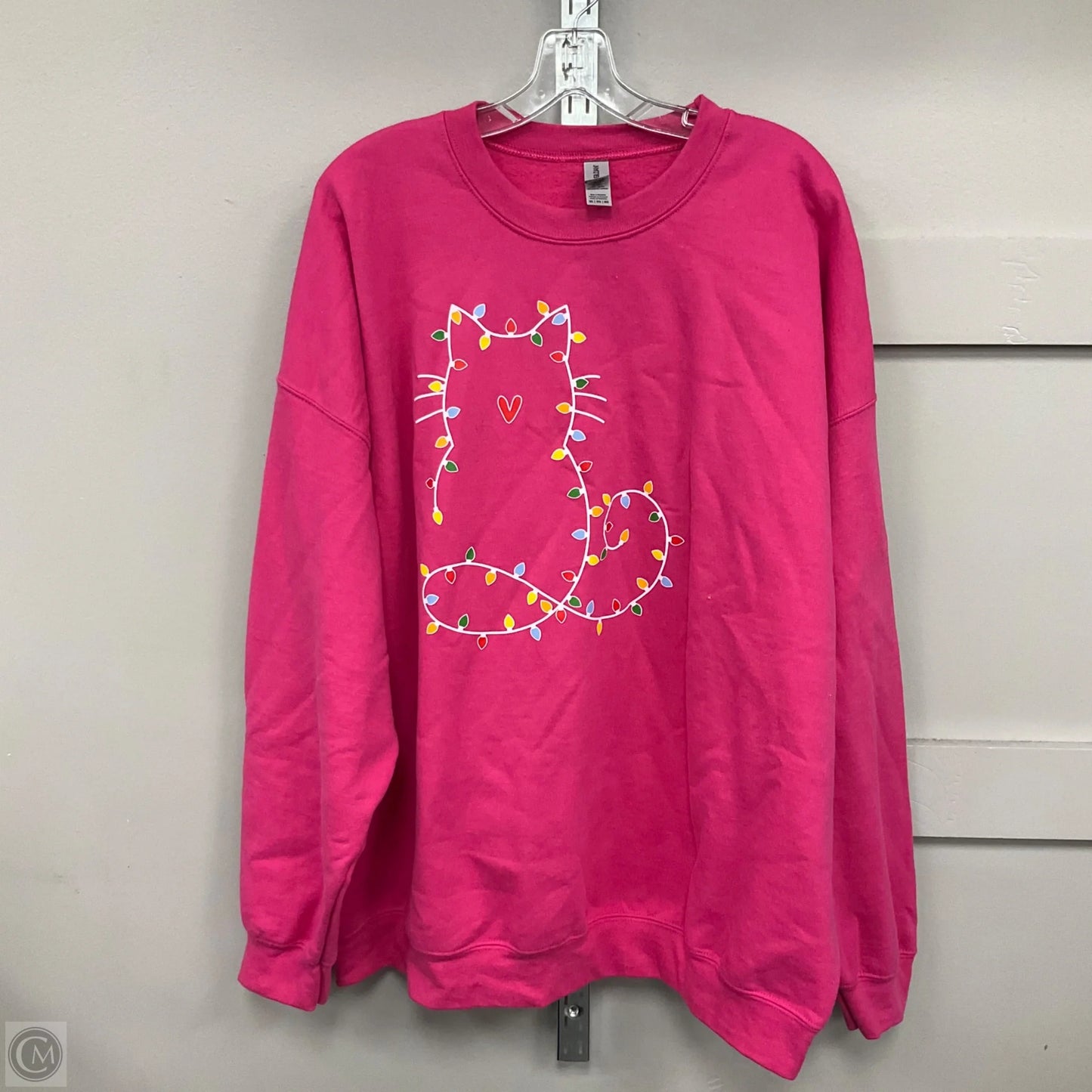 Sweatshirt Crewneck By Gildan In Pink, Size: 3x