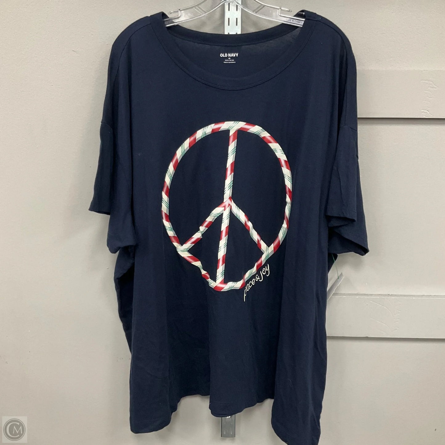 Top Short Sleeve By Old Navy In Navy, Size: 4x