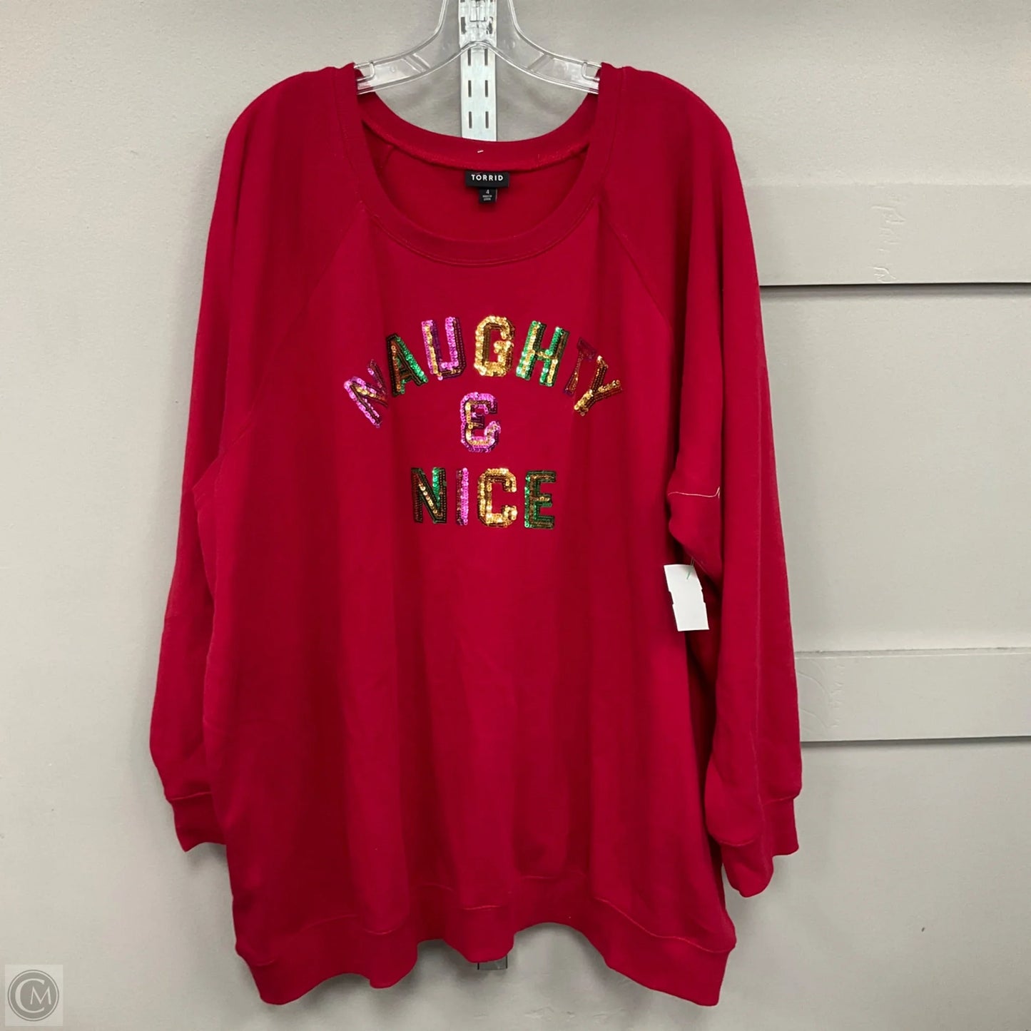 Sweatshirt Crewneck By Torrid In Red, Size: 4x