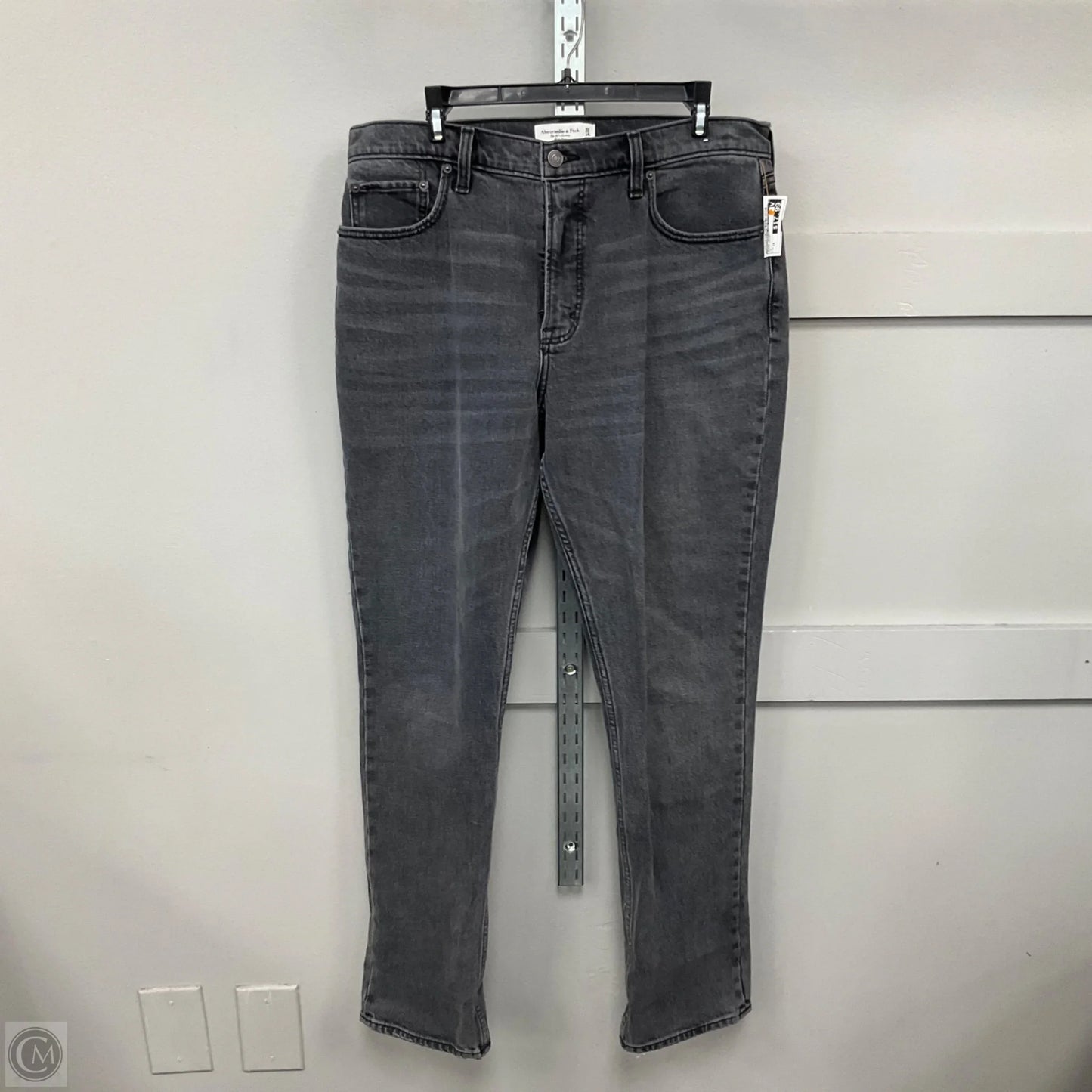 Jeans Skinny By Abercrombie And Fitch In Black Denim, Size: 14