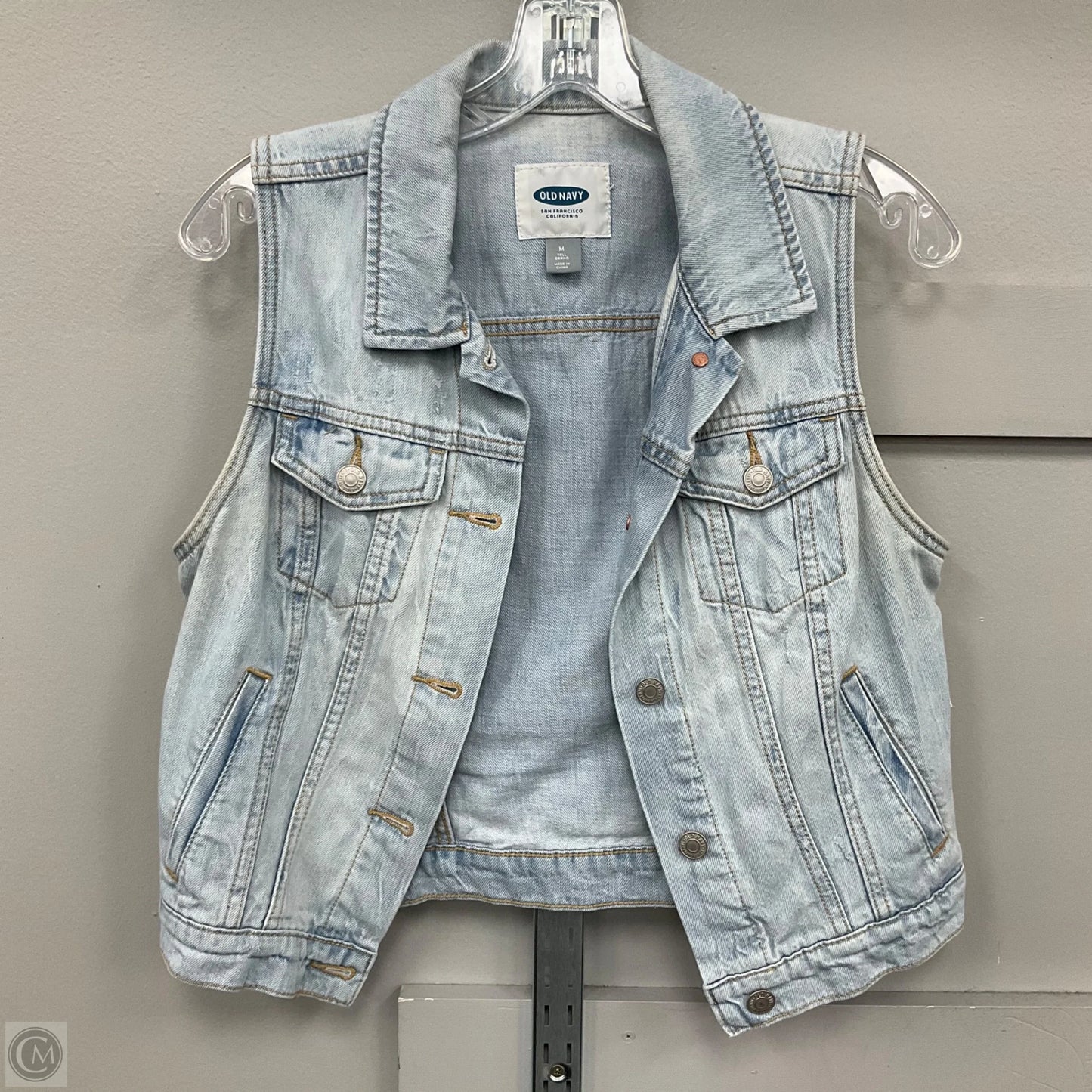 Vest Other By Old Navy In Blue Denim, Size: M