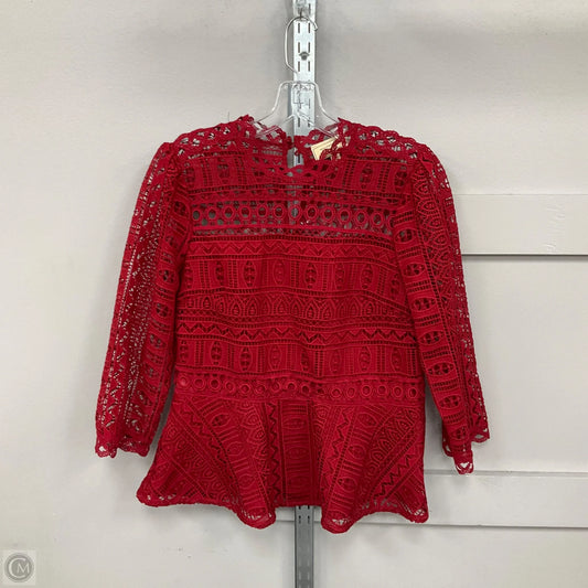 Top Long Sleeve By Moulinette Soeurs In Red, Size: 6