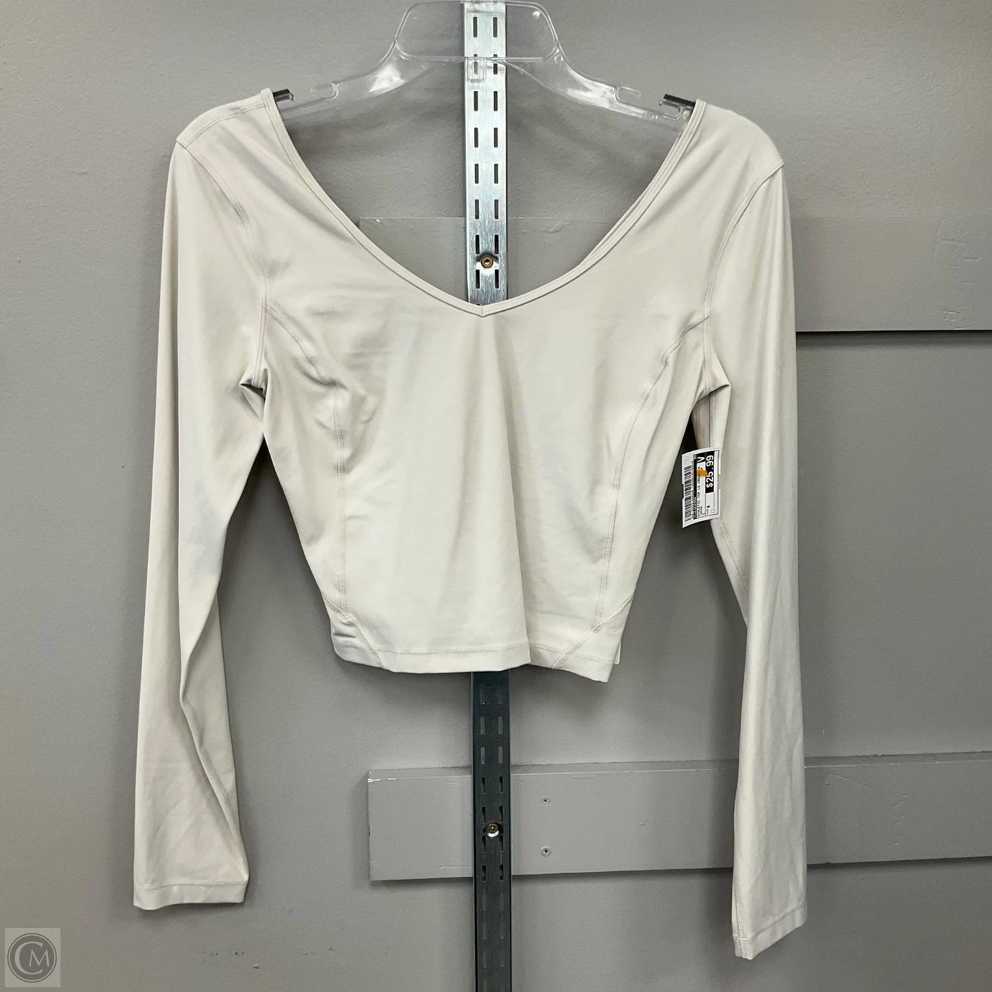 Athletic Top Long Sleeve Crewneck By Lululemon In Cream, Size: 6